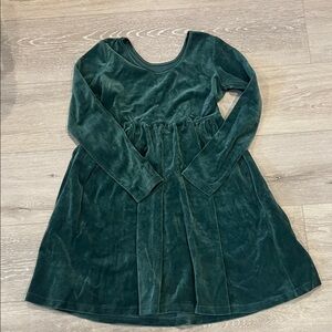 Hanna Andersson Forest Green Velvet Dress